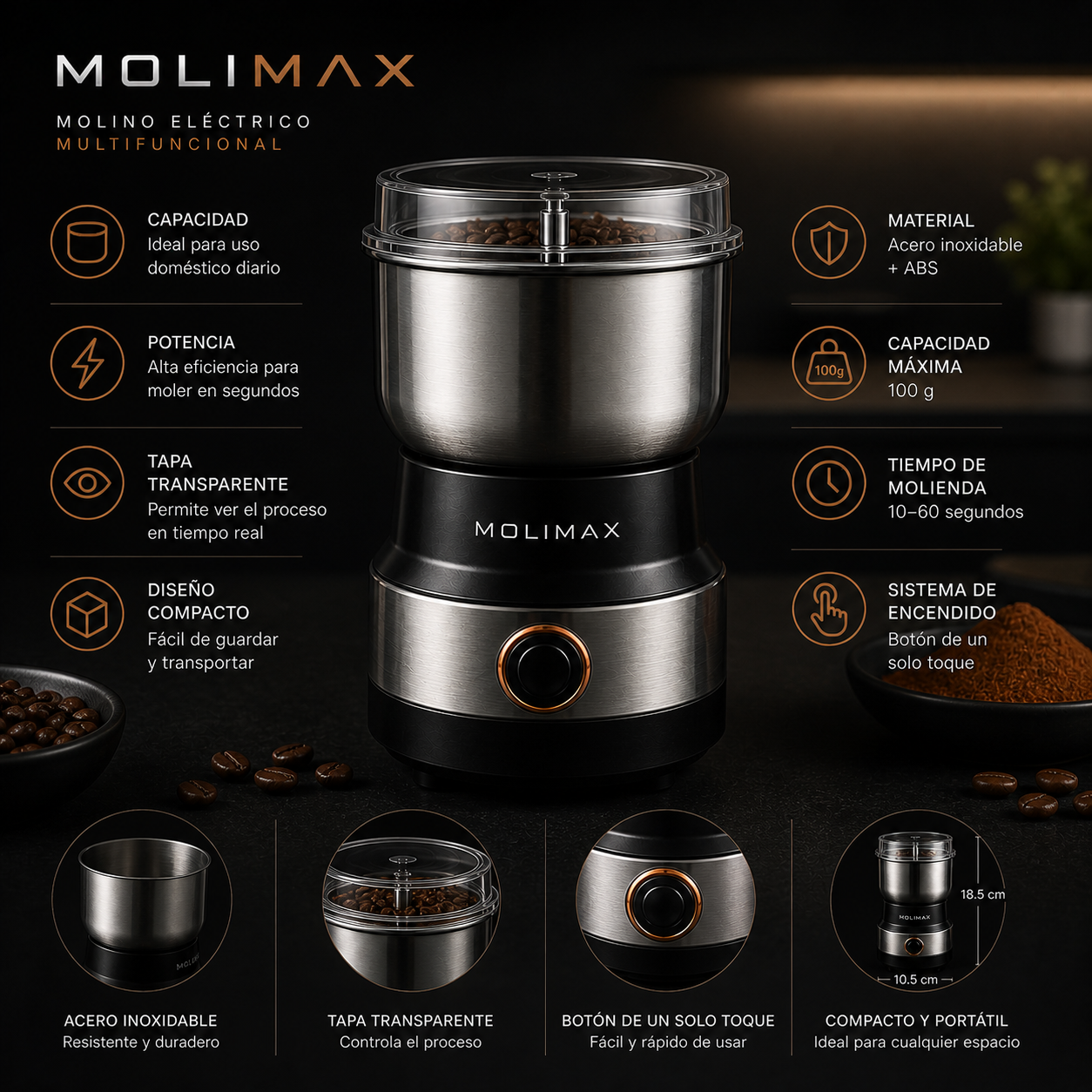 Molimax™ | Molino Eléctrico Multifuncional
