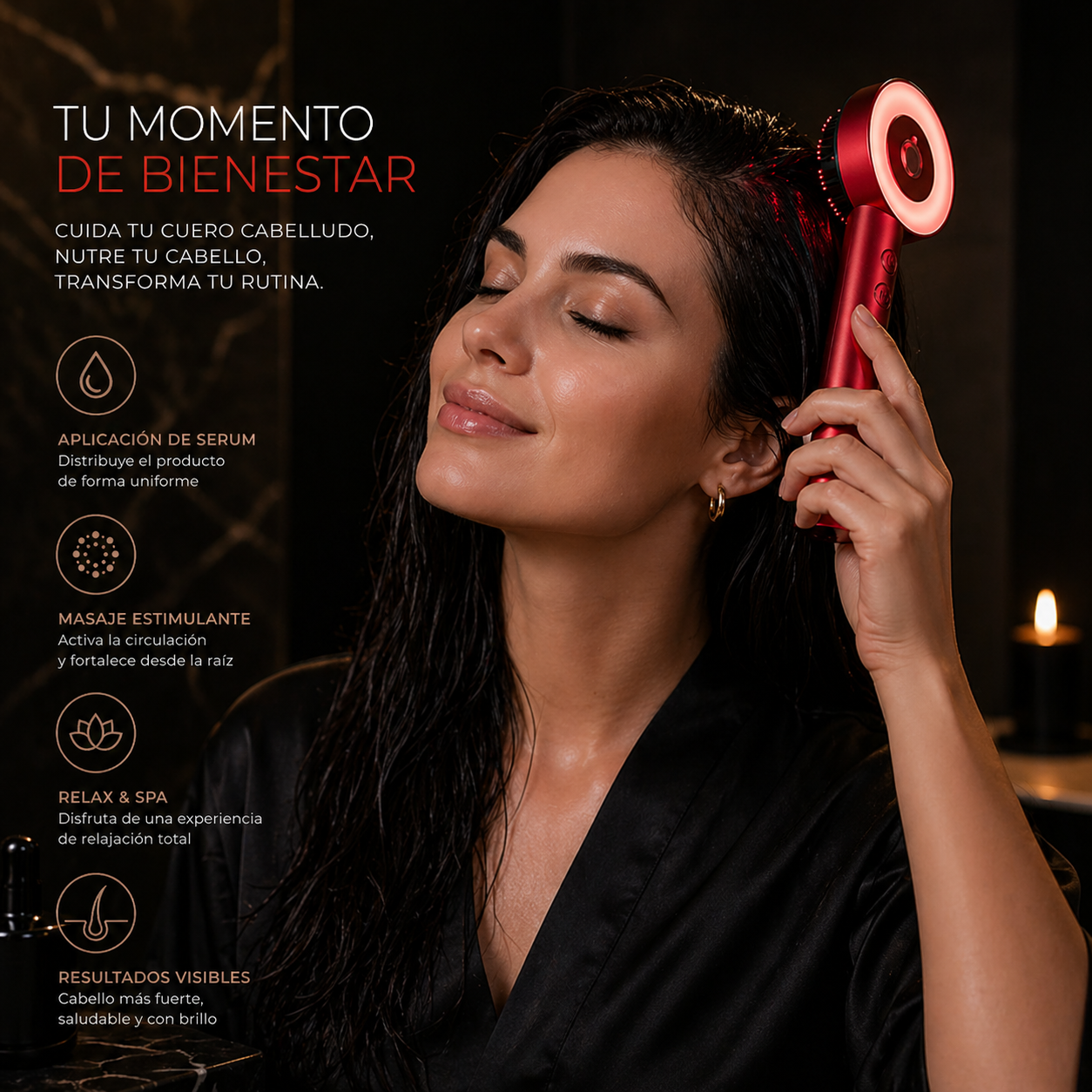 HairPulse Max |Cepillo masajeador