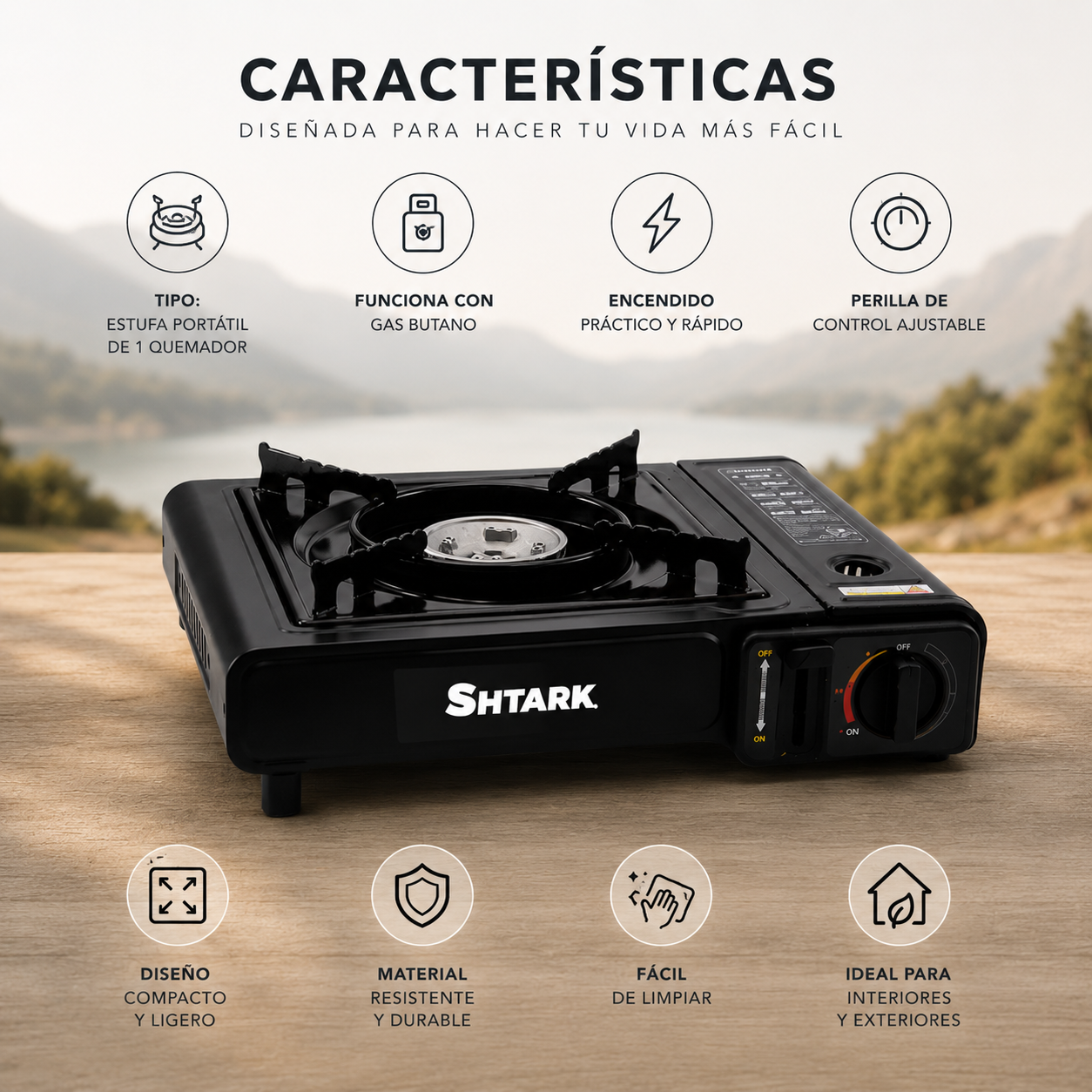 SHTARK | Parrilla Estufa Portátil