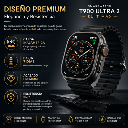 Smartwatch T900 Ultra 2 Suit Max | Tecnología Premium en Tu Muñeca