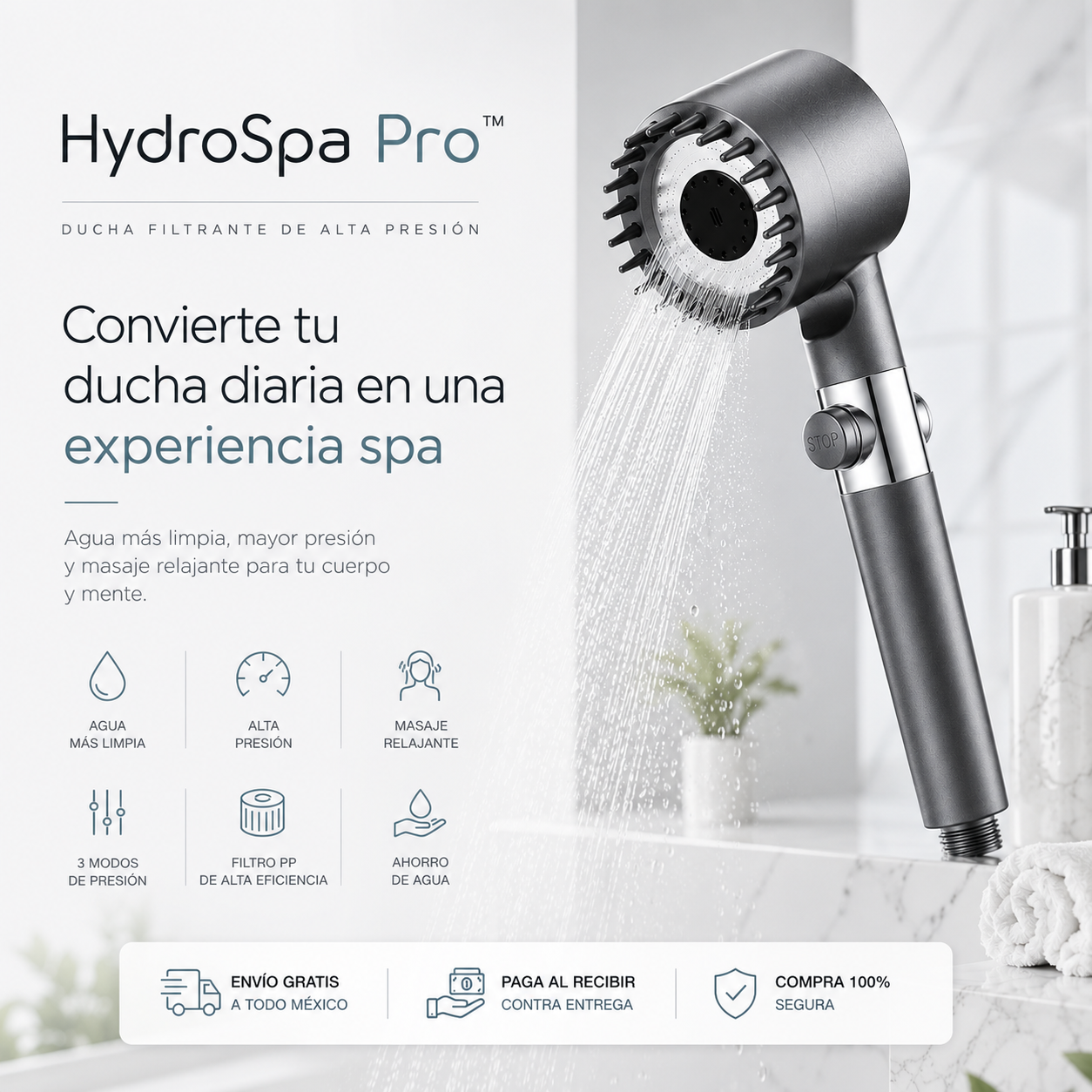 HydroSpa Pro™ | Agua Más Limpia. Mayor Presión. Relajación Total.