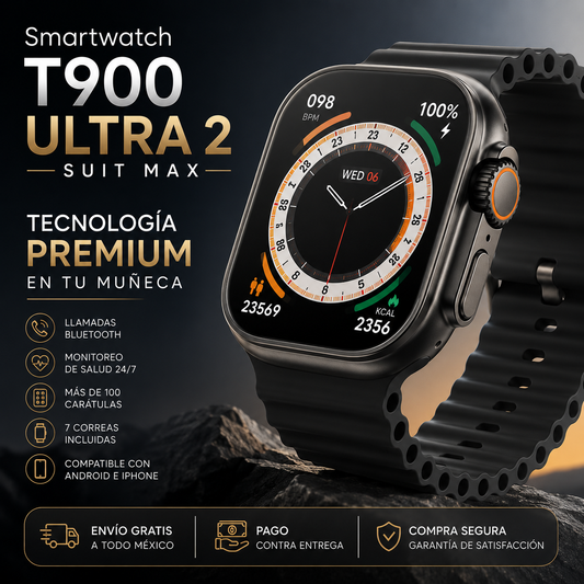 Smartwatch T900 Ultra 2 Suit Max | Tecnología Premium en Tu Muñeca